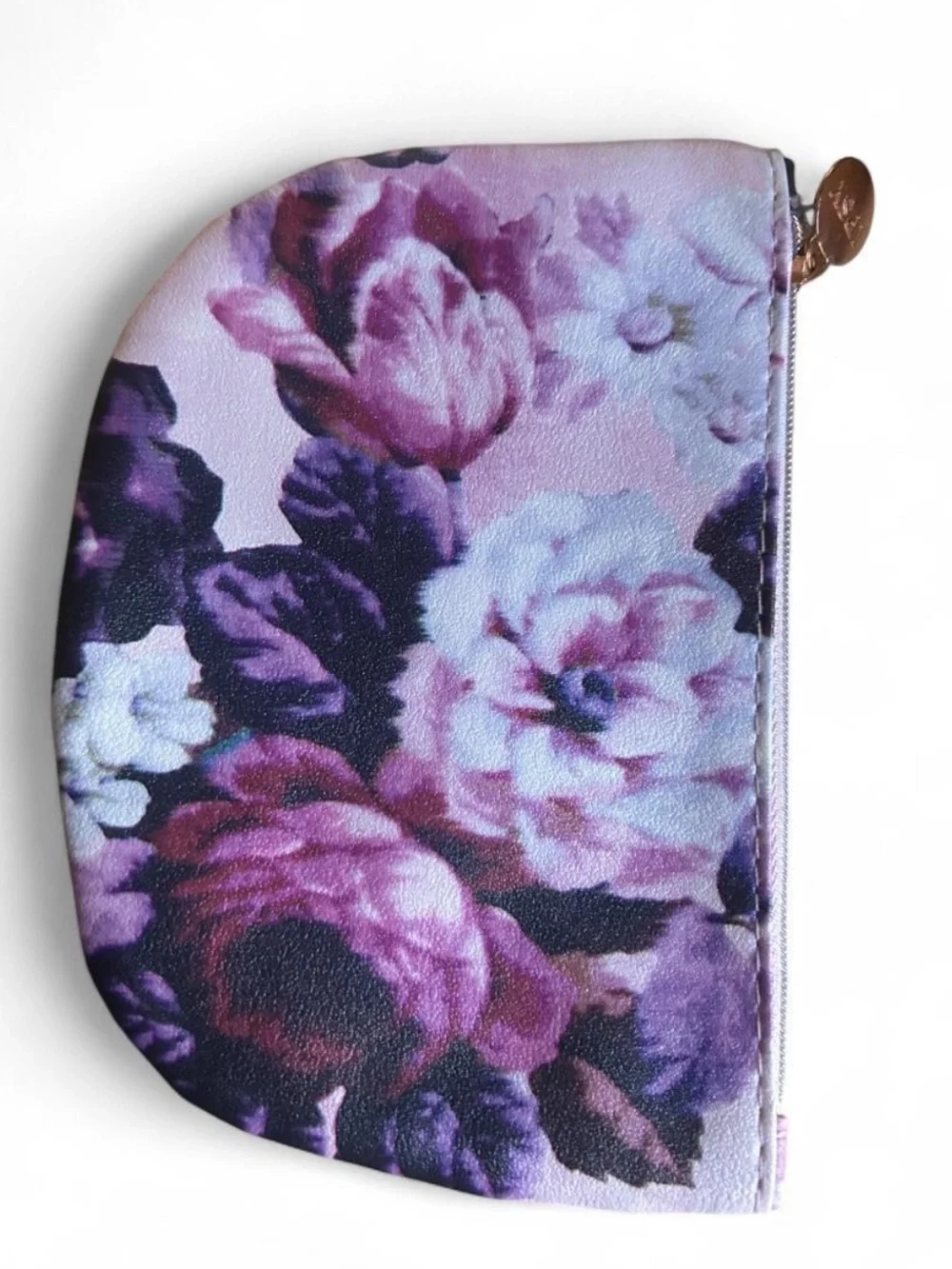 Floral Purple Cosmetic Pouch
